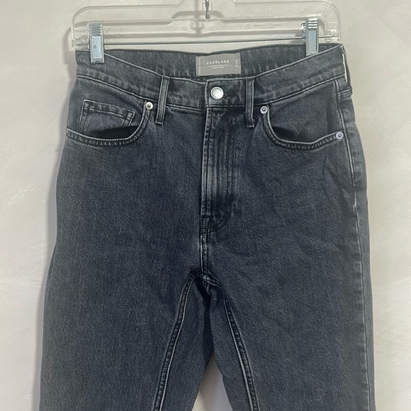 Everlane The Original Cheeky Crop Jean, washed black grey, size 25 - Picture 3 of 10